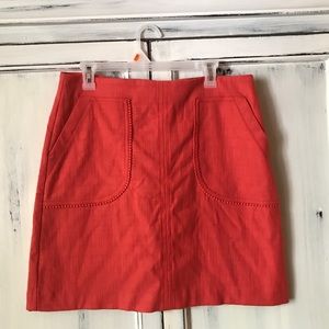 Loft burnt orange pencil skirt